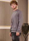 Gray Interlock Quilted Sweater