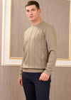 Green Interlock Quilted Sweater