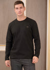 Black Web Effect Knit Sweater