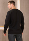 Black Web Effect Knit Sweater