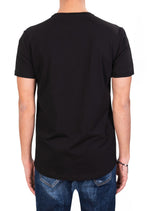 Black Contrast Sequin Knit Tee