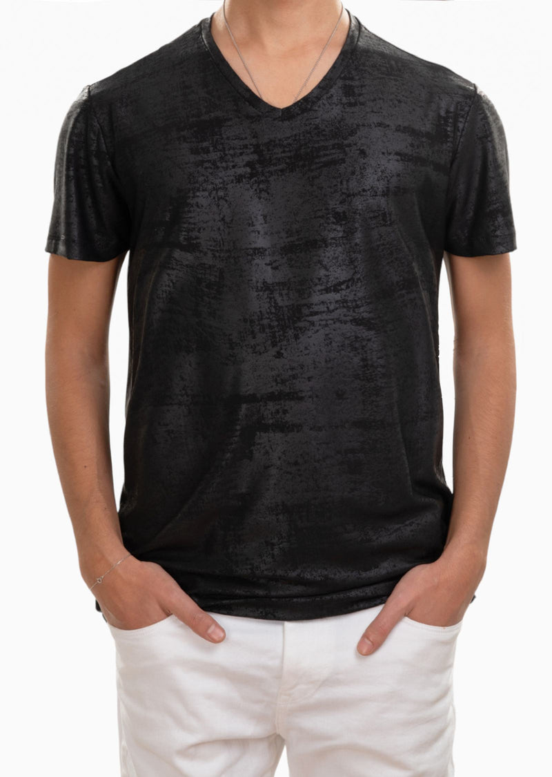 Black Splatter Tech Print Tee