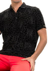 Black Reptilian Velvet Polo