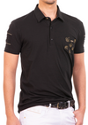 Black Gold Fleur De Lis  Polo