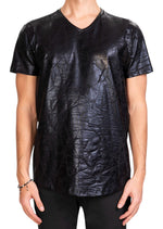 Black Foiled "Mirror" Knit Tee