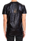 Black Foiled "Mirror" Knit Tee