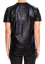 Black Foiled "Mirror" Knit Tee