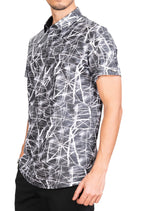 White Foiled "Mirror" Knit Polo
