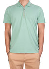 Green Luxe Contrast Pique Polo