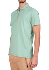 Green Luxe Contrast Pique Polo