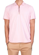 Pink Luxe Contrast Pique Polo