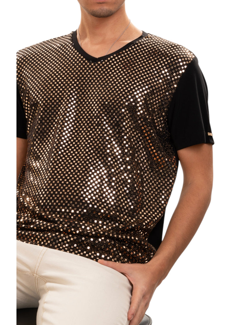 Black Gold Square Tech Tee