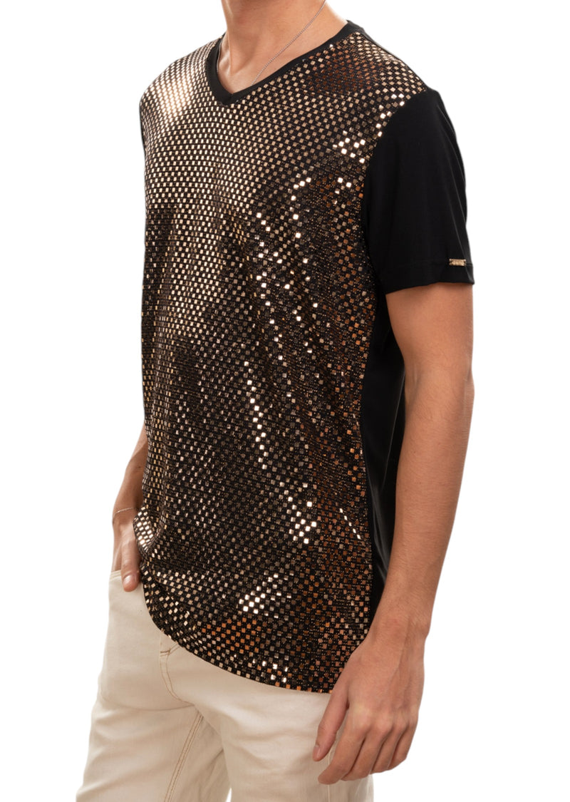 Black Gold Square Tech Tee