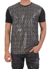 Black Silver Web Sequin Tech Tee