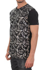 Black Silver Splash Sequin Tech Tee