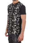 Black Silver Collage Sequin Tech Tee