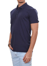 Navy Tonal Stripe Class Polo