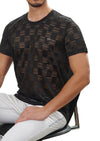 Black Crochet Knit Tee