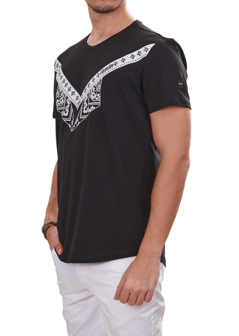 Black Fleur De Lis & Bandana Tee