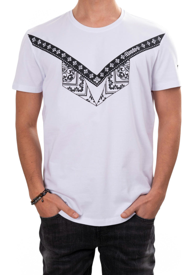 White Fleur De Lis & Bandana Tee