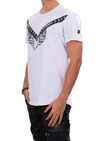 White Fleur De Lis & Bandana Print Tee