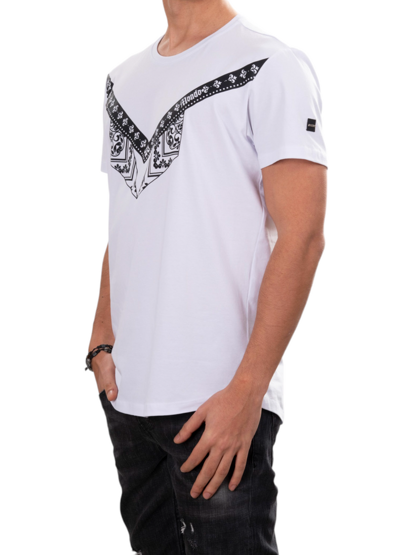 White Fleur De Lis & Bandana Tee