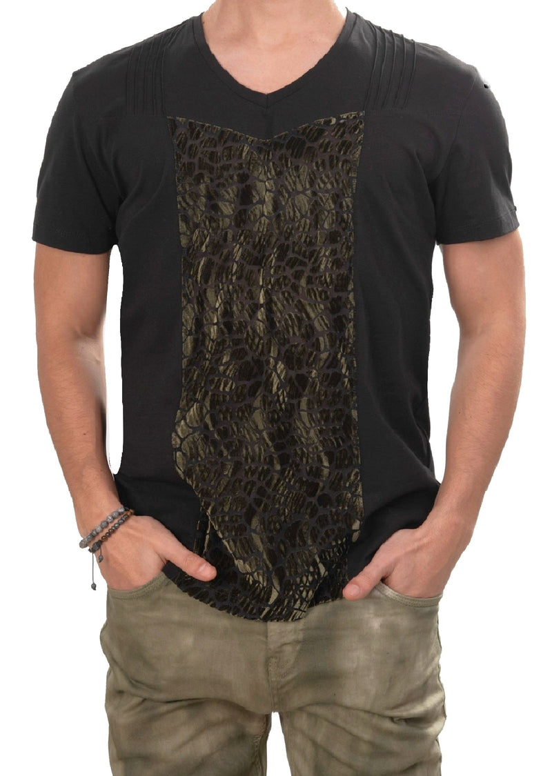 Black Snake Partial Velvet Tee