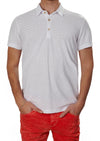 White Square Luxe Knit Polo