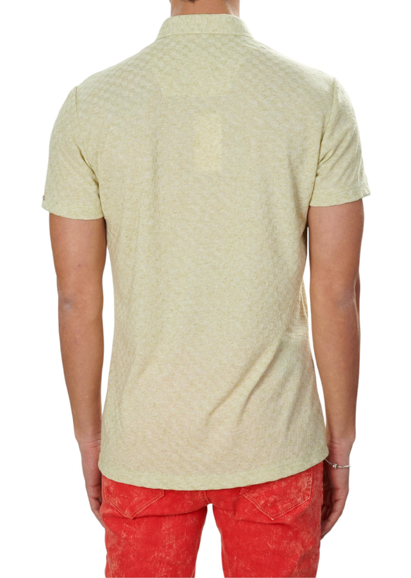 Green Square Luxe Knit Polo