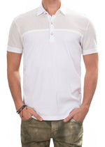 White Partial Lace Detailed Polo