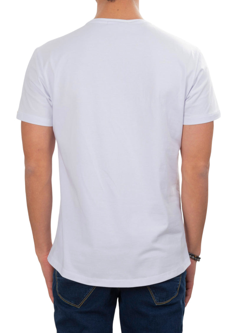 White Fleur Delis Rhinestone Tee