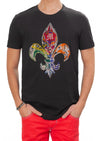 Black Fleur De Lis Rhinestone Tee