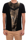 Black Gold Snake Studded Tee