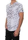 White Silver Wave Knit Tee
