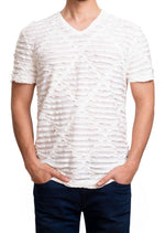 White Devore Burnout Tee