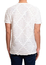 White Devore Burnout Tee