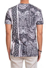 Black Gray Mosaic Border Tee