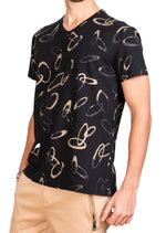 Black Gold Ring Print Tee