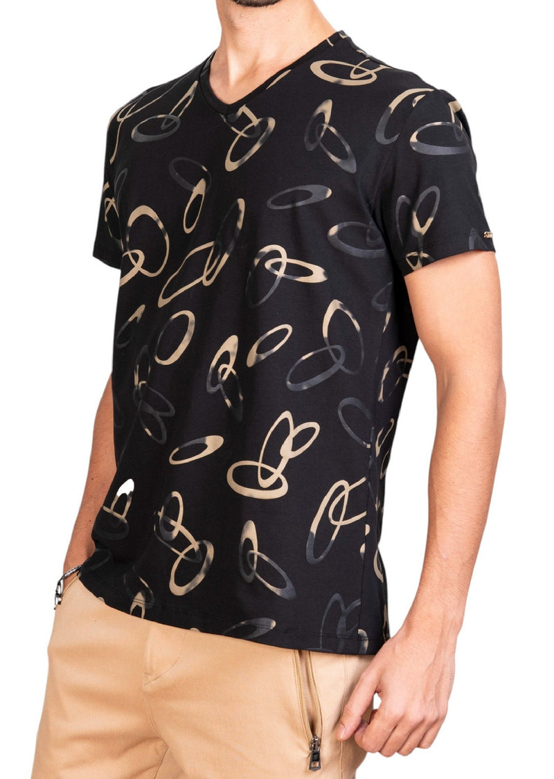 Black Gold Ring Print Tee