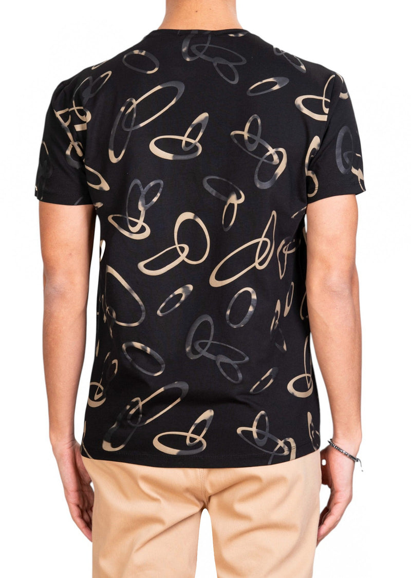 Black Gold Ring Print Tee