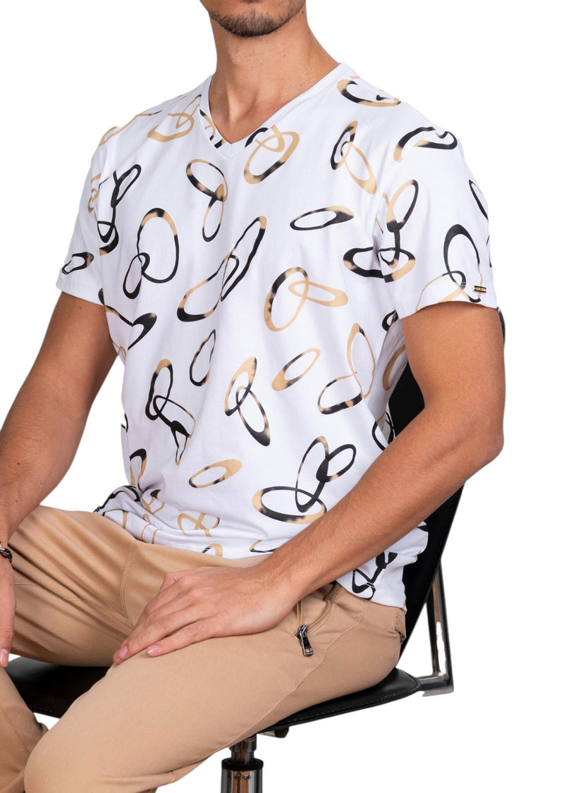 White Gold Ring Print Tee