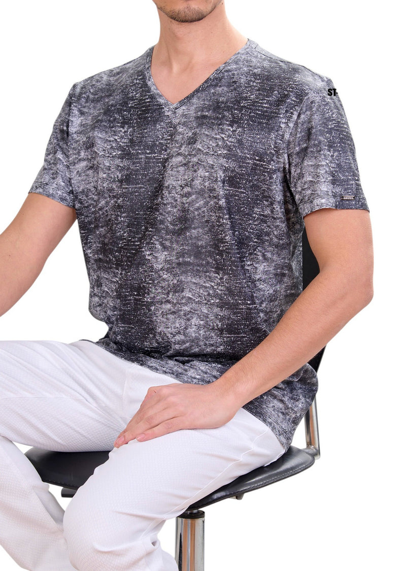 Black White Ash Print Tee