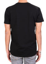 Black Pocket Stitches Knit Tee
