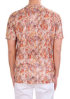 Orange Paisley Print Linen Tee