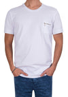 White Zipper Pocket Knit Tee