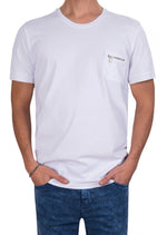 White Zipper Pocket Knit Tee