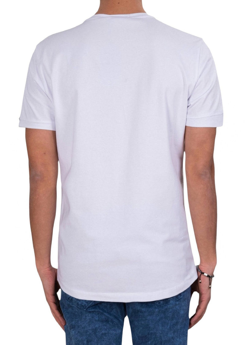 White Zipper Pocket Knit Tee