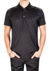 Black Jacquard Luxe Dot Polo