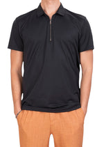 Black Zipper Perform Luxe Polo