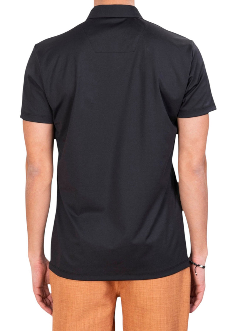 Black Zipper Perform Luxe Polo